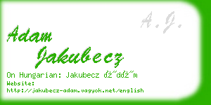 adam jakubecz business card